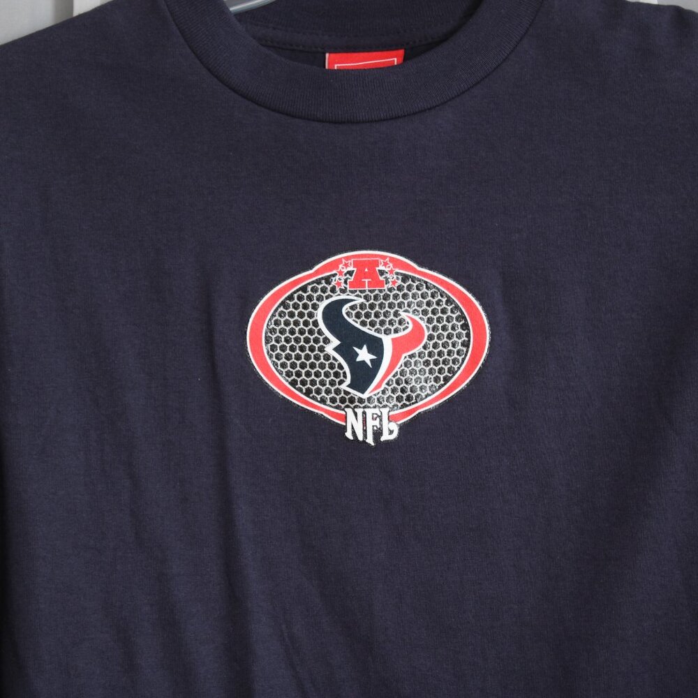 NFL Kids Houston Texans Navy Long Sleeve T-Shirt Medium NEW